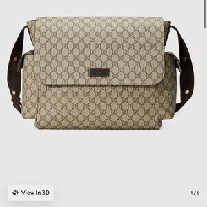 Gucci Beige and Dark Brown Men's Messenger Bag